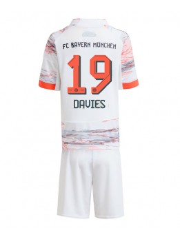 Bayern Munich Alphonso Davies #19 Replika Borta Kläder Barn 2025-26 Kortärmad (+ byxor)
